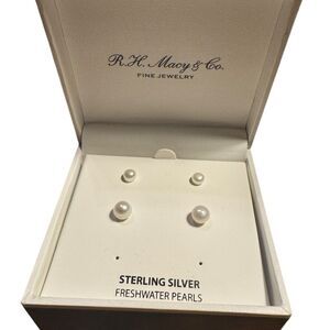 Sterling Silver Freshwater Pearl Earrings